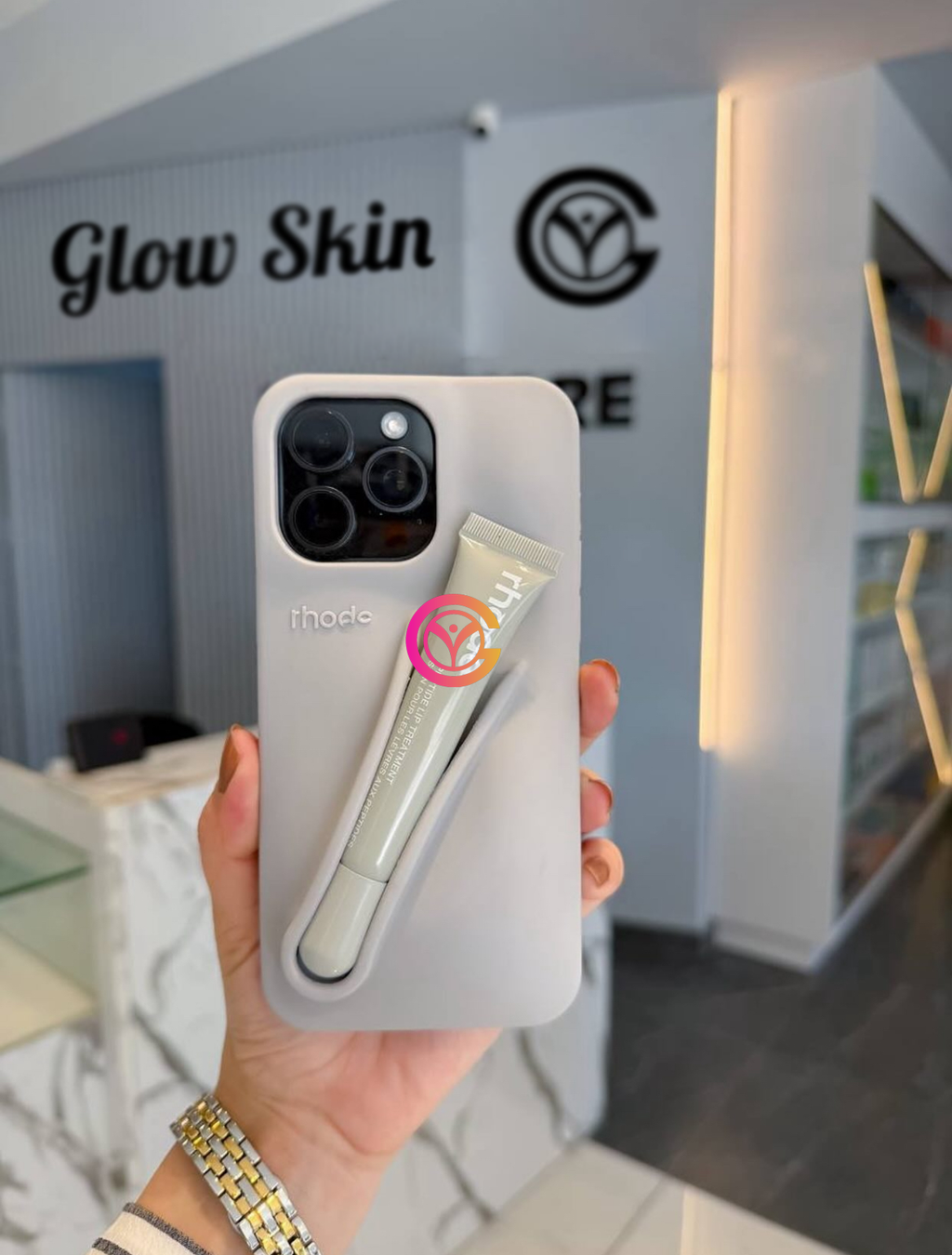 Rhode iPhone LipGloss Silicone Case - Titanium Grey