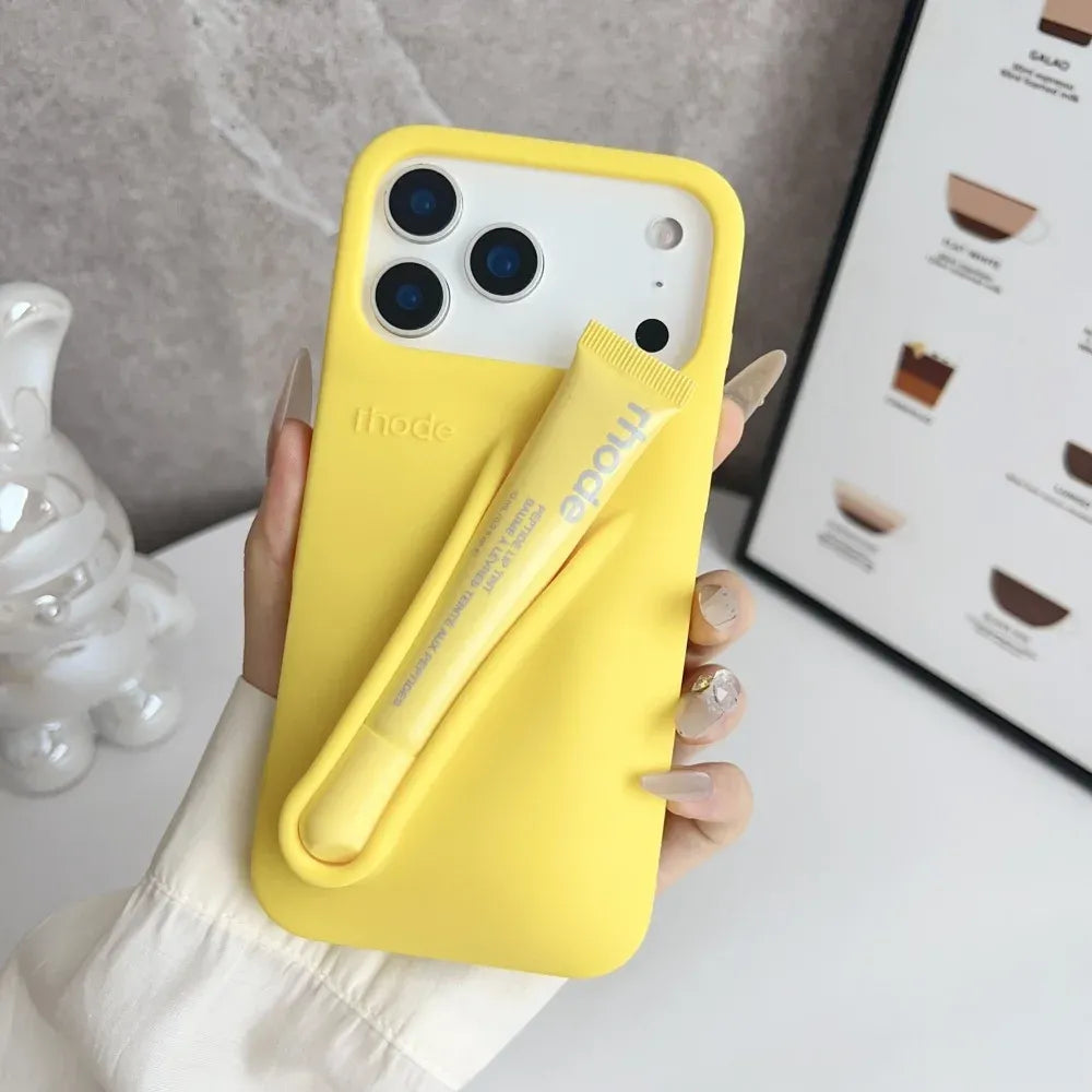 Rhode iPhone LipGloss Silicone Case - Lemonteni