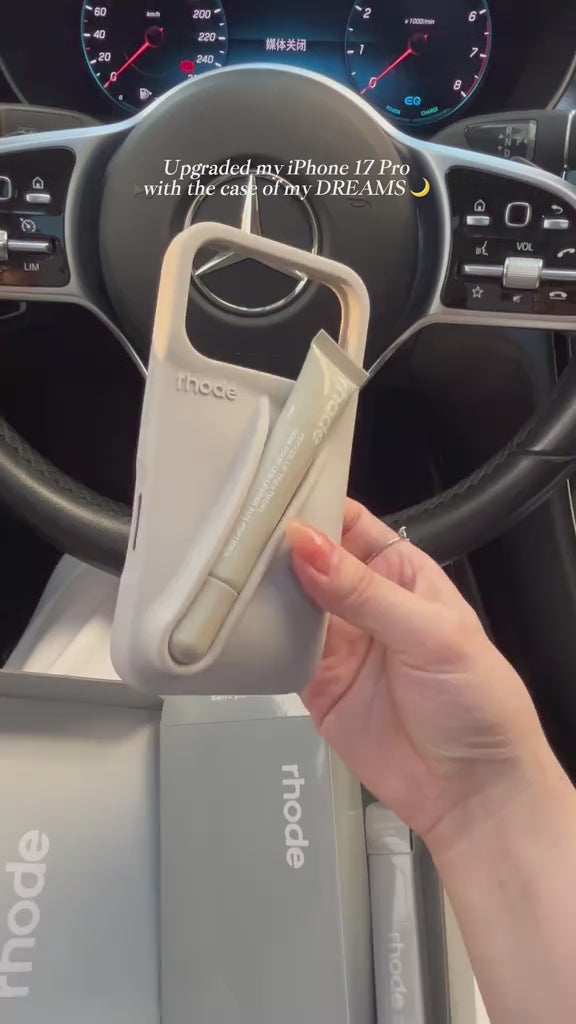 Rhode iPhone LipGloss Silicone Case - Titanium Grey