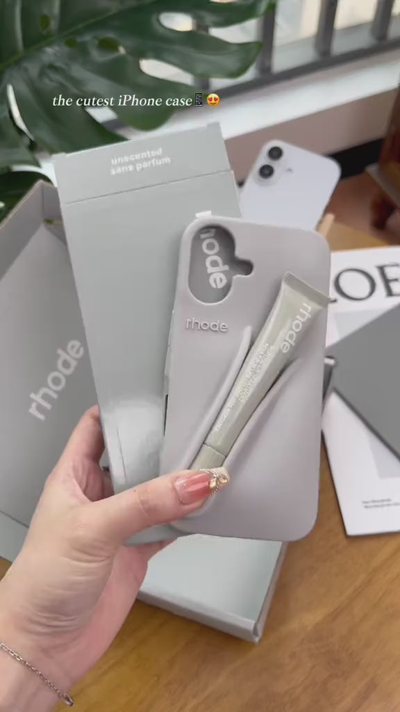 Rhode iPhone LipGloss Silicone Case - Titanium Grey