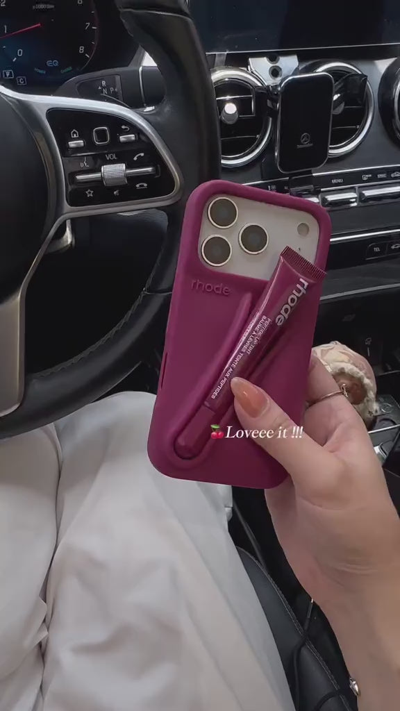 Rhode iPhone LipGloss Silicone Case - Raspberry