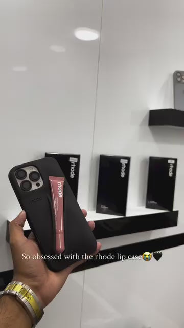 Midnight Black Rhode Case with Peptide LipTint