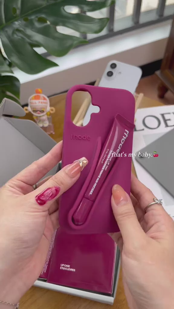 Rhode iPhone LipGloss Silicone Case - Raspberry